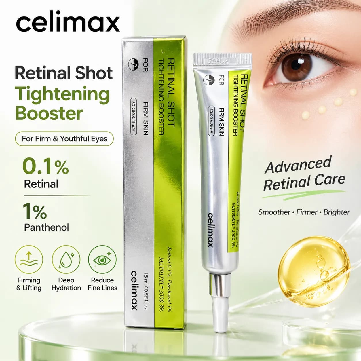 Retinol Eye Serum 15ml - Anti-Aging Eye Treatment