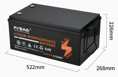 5kWh LiFePO4 Battery Pack 25.6V 200Ah